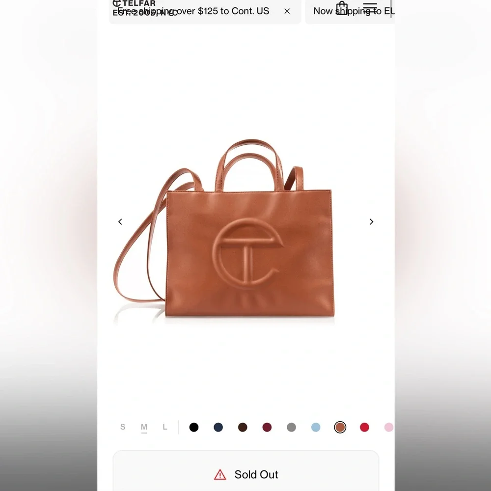 Telfar medium size shopping bag in tan! NWT - Picture 6 of 7